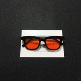 Black Plastic Frame Colorful Square Sunglasses